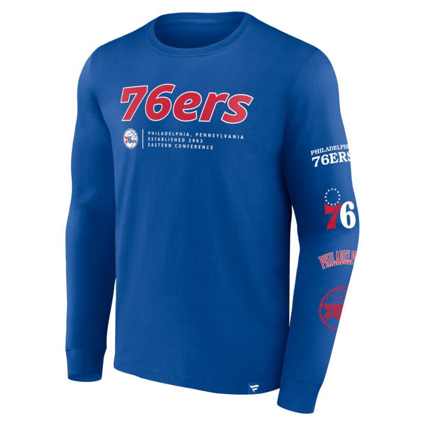 NBA Fanatics Philadelphia 76ers Baseline Long Sleeve T-Shirt