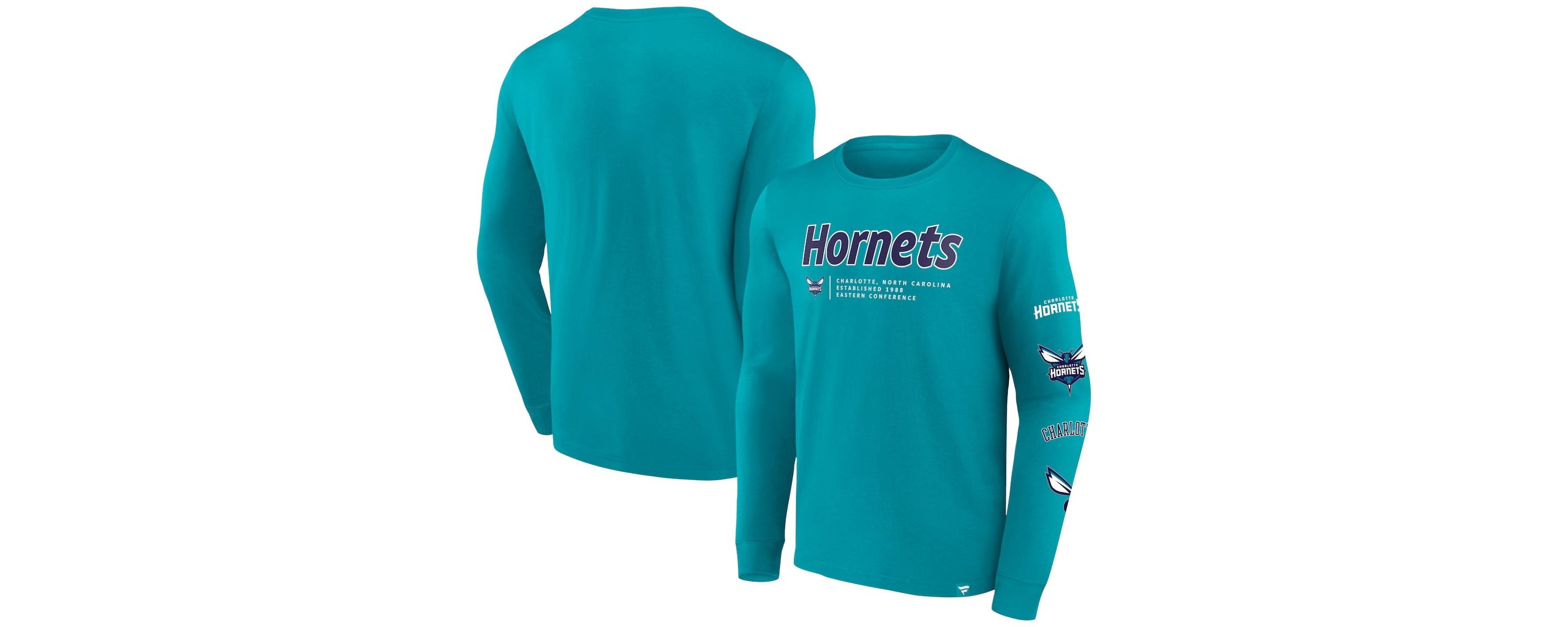 NBA Fanatics Charlotte Hornets Baseline Long Sleeve T-Shirt