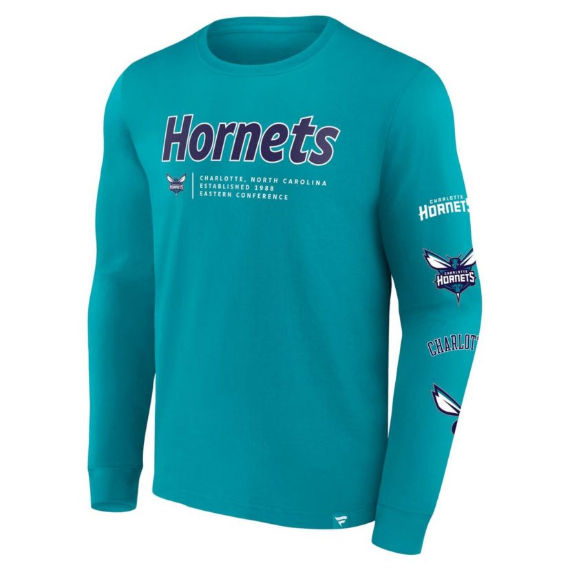 NBA Fanatics Charlotte Hornets Baseline Long Sleeve T-Shirt