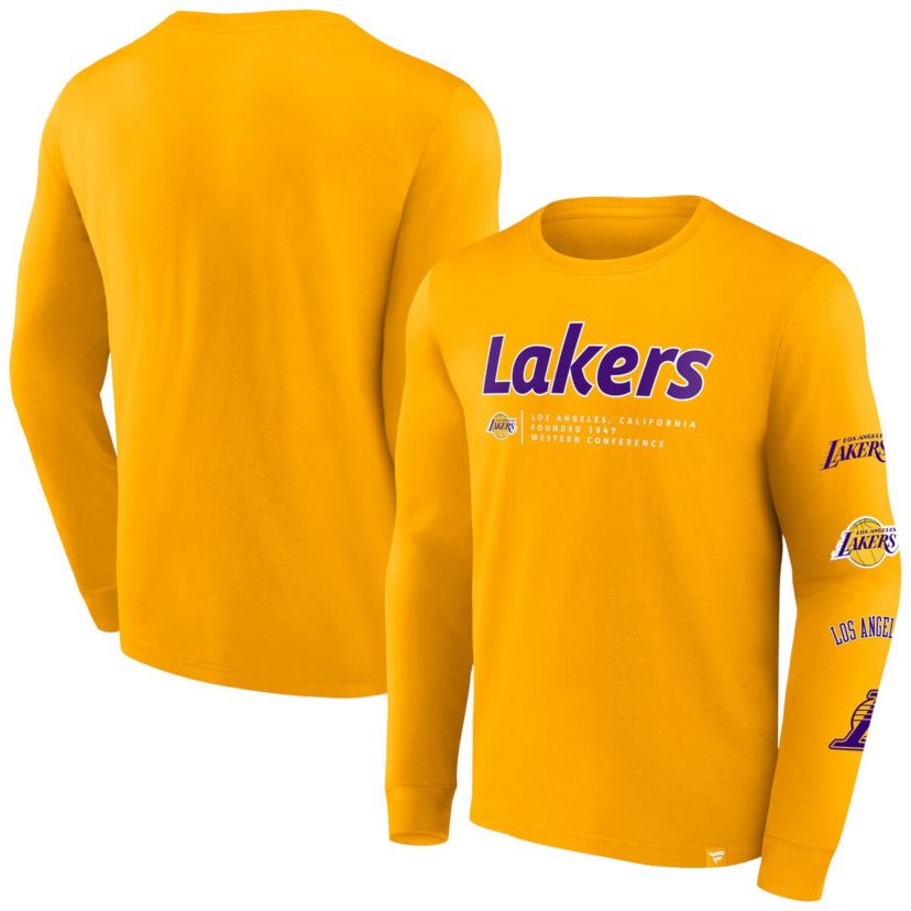 NBA Fanatics Los Angeles Lakers Baseline Long Sleeve T-Shirt