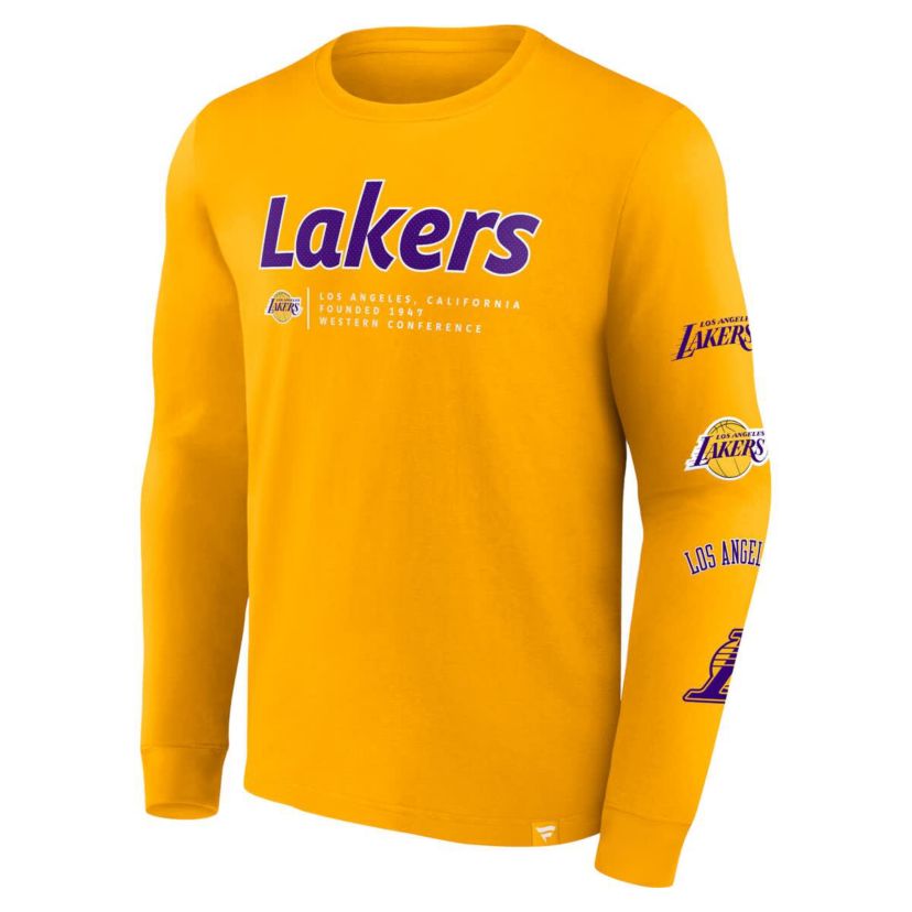 NBA Fanatics Los Angeles Lakers Baseline Long Sleeve T-Shirt