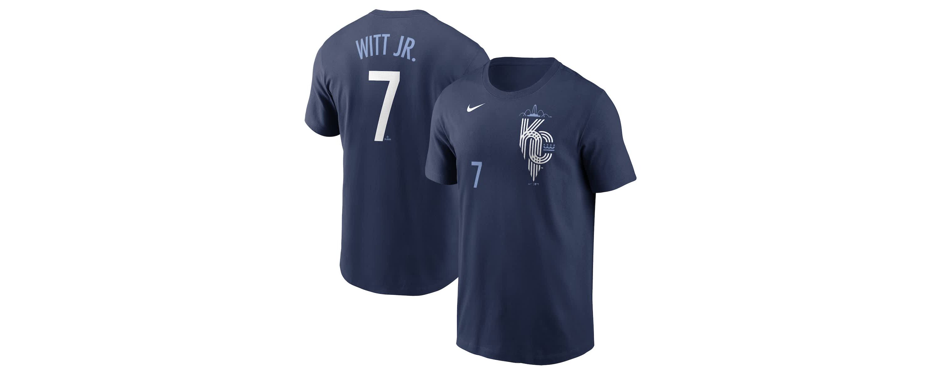 MLB Nike Bobby Witt Jr. Kansas City Royals City Connect Fuse Name & Number T-Shirt