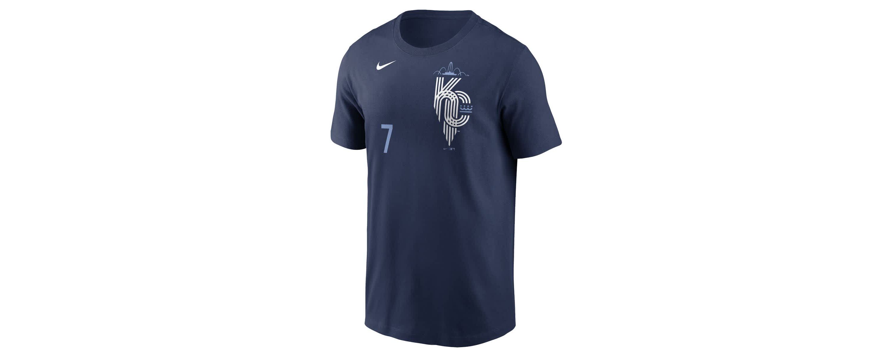 MLB Nike Bobby Witt Jr. Kansas City Royals City Connect Fuse Name & Number T-Shirt