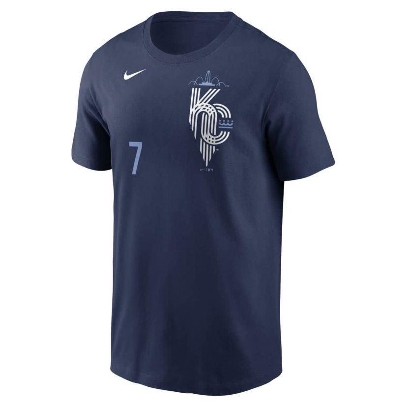 MLB Nike Bobby Witt Jr. Kansas City Royals City Connect Fuse Name & Number T-Shirt