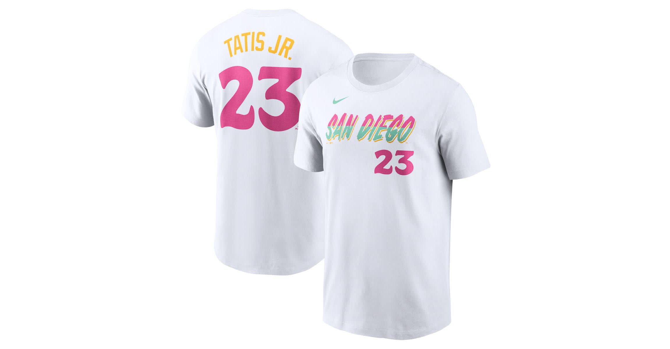 MLB Nike Fernando Tatis Jr. San Diego Padres City Connect Fuse Name & Number T-Shirt