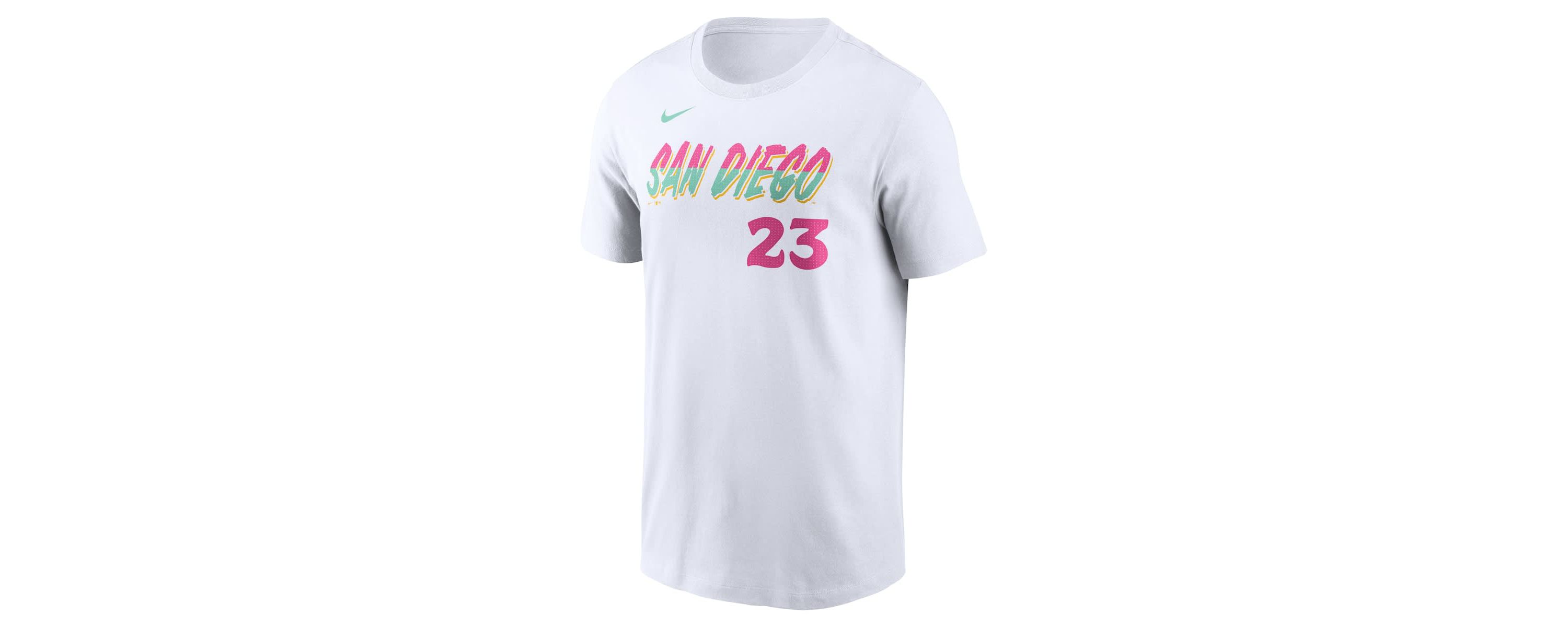MLB Nike Fernando Tatis Jr. San Diego Padres City Connect Fuse Name & Number T-Shirt