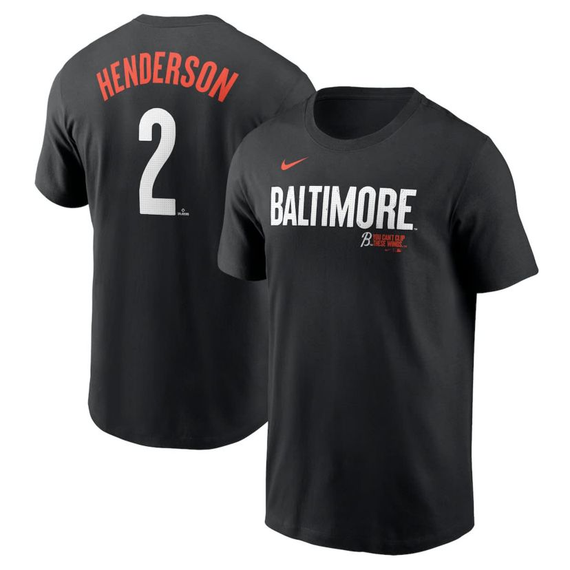 MLB Nike Gunnar Henderson Baltimore Orioles Fuse City Connect Name & Number T-Shirt