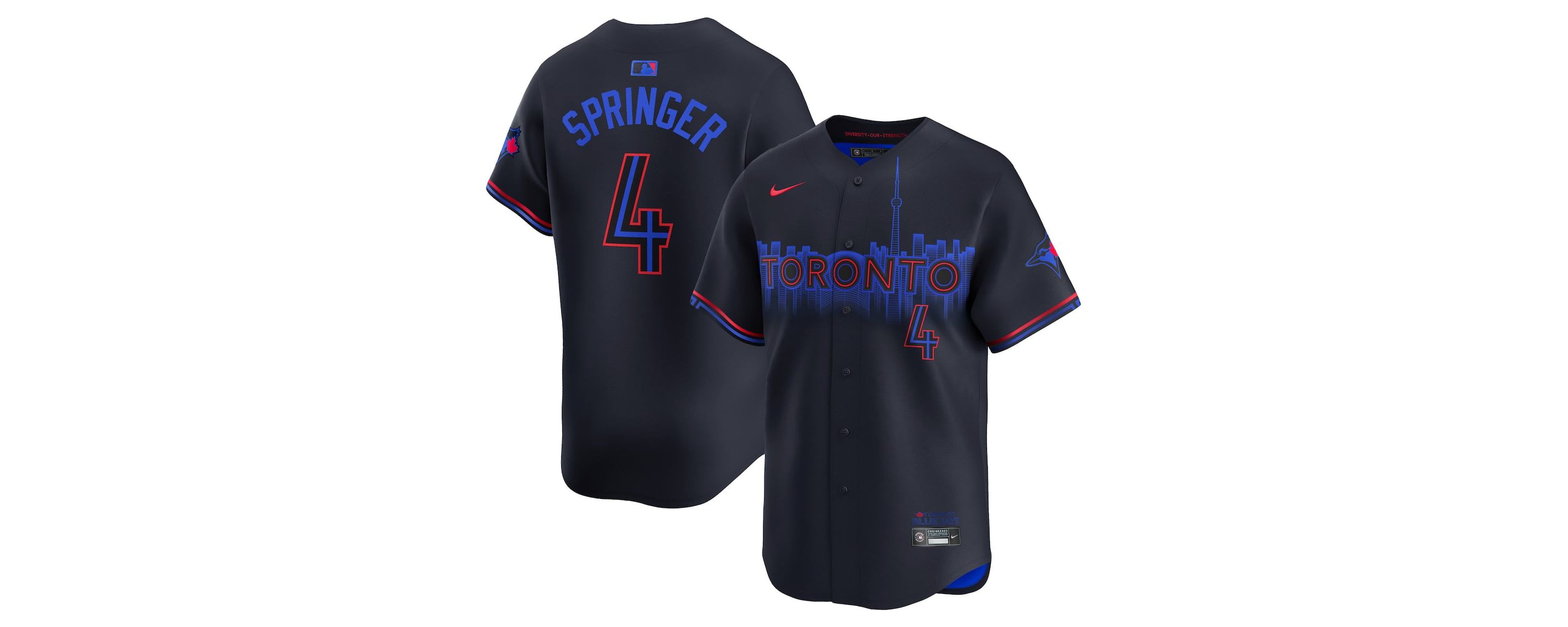 Toronto Blue Jays MLB Nike George Springer Toronto Jays 2024 City Connect Limited Player Jersey