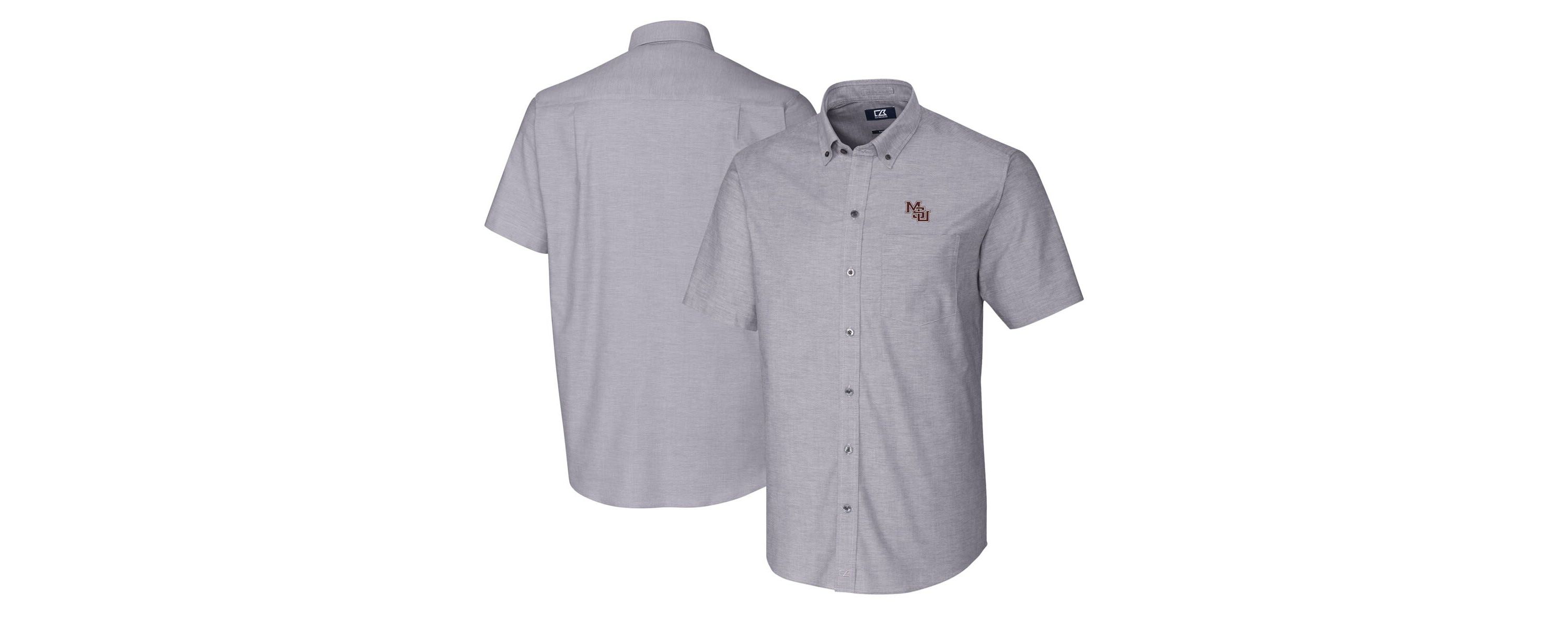 NCAA Mississippi State Bulldogs Vault Stretch Oxford Short Sleeve Dress Shirt