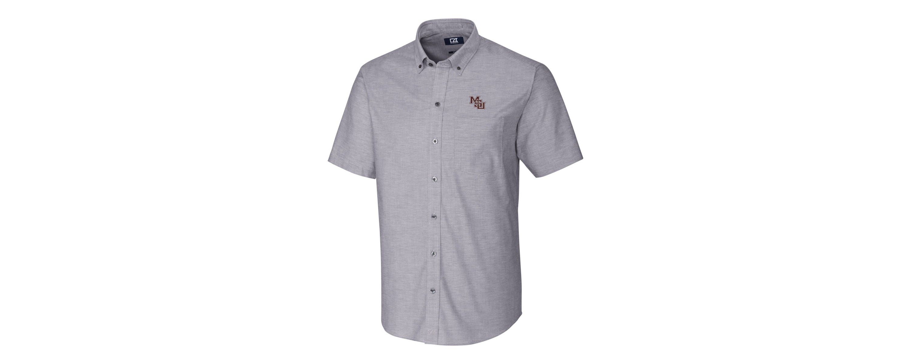 NCAA Mississippi State Bulldogs Vault Stretch Oxford Short Sleeve Dress Shirt