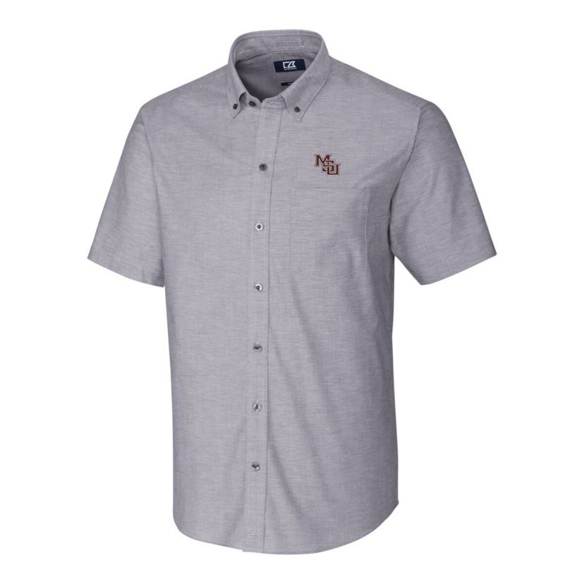 NCAA Mississippi State Bulldogs Vault Stretch Oxford Short Sleeve Dress Shirt