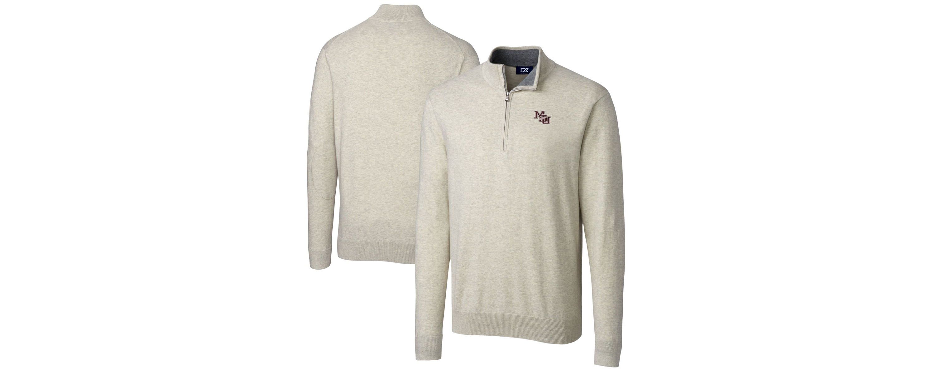 NCAA Mississippi State Bulldogs Vault Lakemont Tri-Blend Quarter-Zip Pullover Sweater