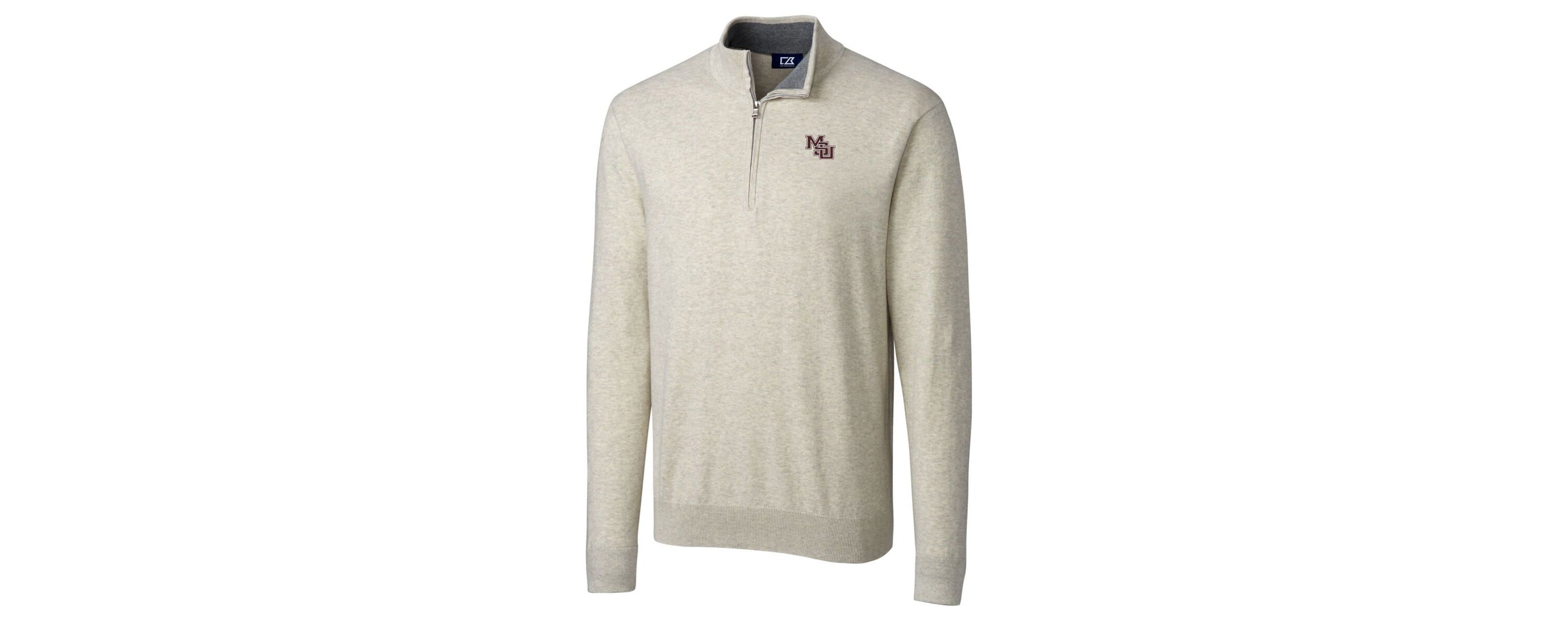 NCAA Mississippi State Bulldogs Vault Lakemont Tri-Blend Quarter-Zip Pullover Sweater