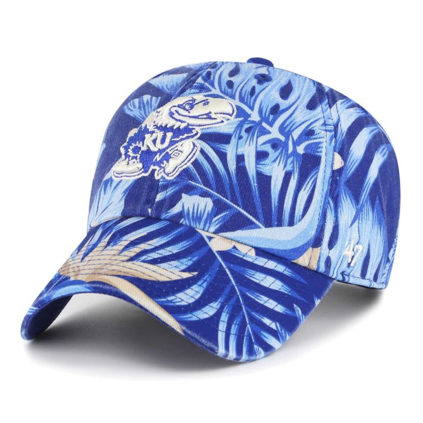 NCAA Kansas Jayhawks Tropicalia Clean Up Adjustable Hat