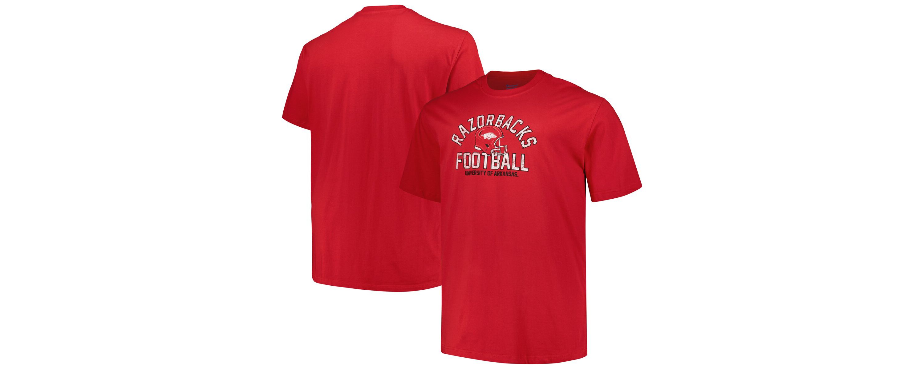NCAA Arkansas Razorbacks Big & Tall Football Helmet T-Shirt