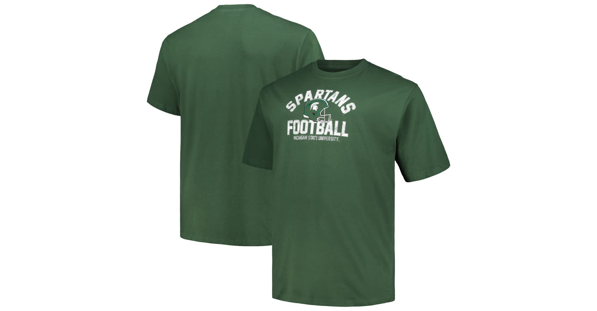 NCAA Michigan State Spartans Big & Tall Football Helmet T-Shirt