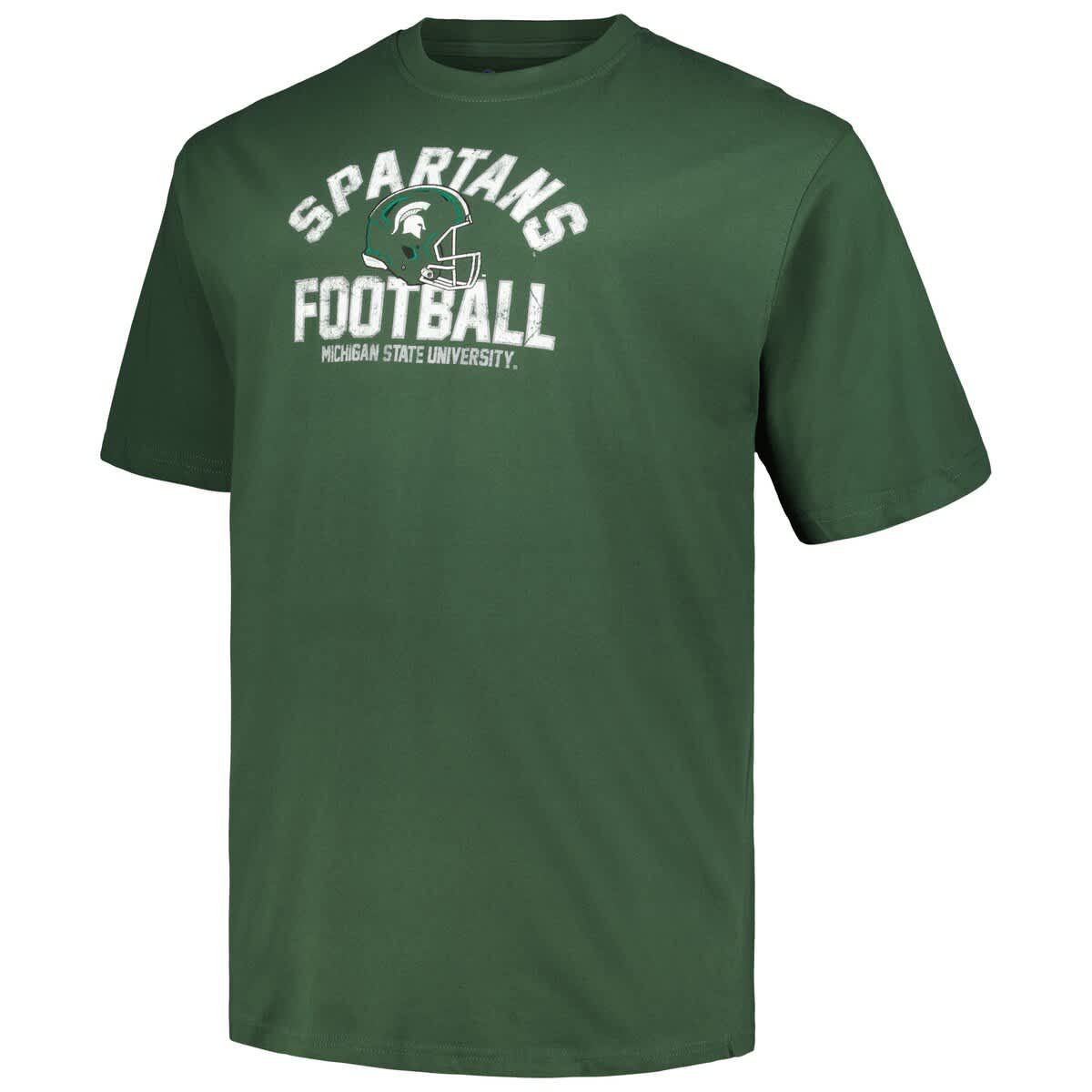 NCAA Michigan State Spartans Big & Tall Football Helmet T-Shirt