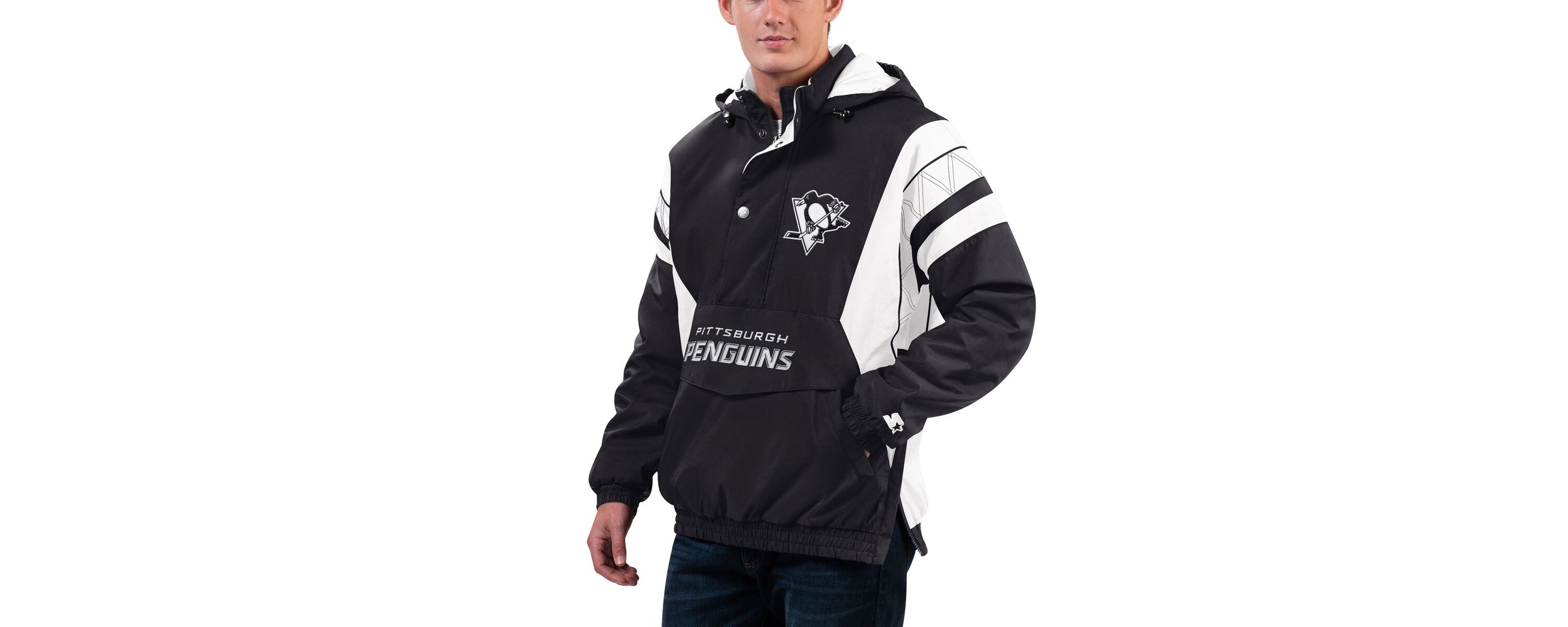 NHL x NHL Ice Pittsburgh Penguins Home Team Half-Zip Pullover Hoodie