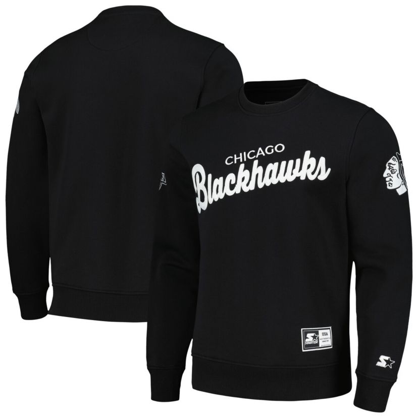 NHL x NHL Ice Chicago Blackhawks Cross Check Pullover Sweatshirt