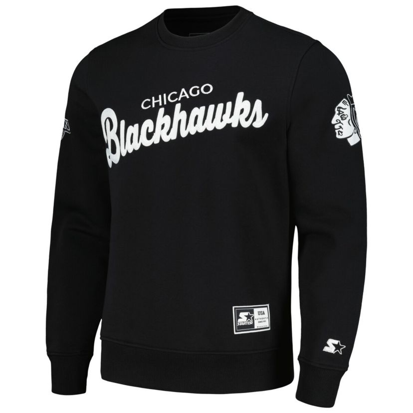 NHL x NHL Ice Chicago Blackhawks Cross Check Pullover Sweatshirt
