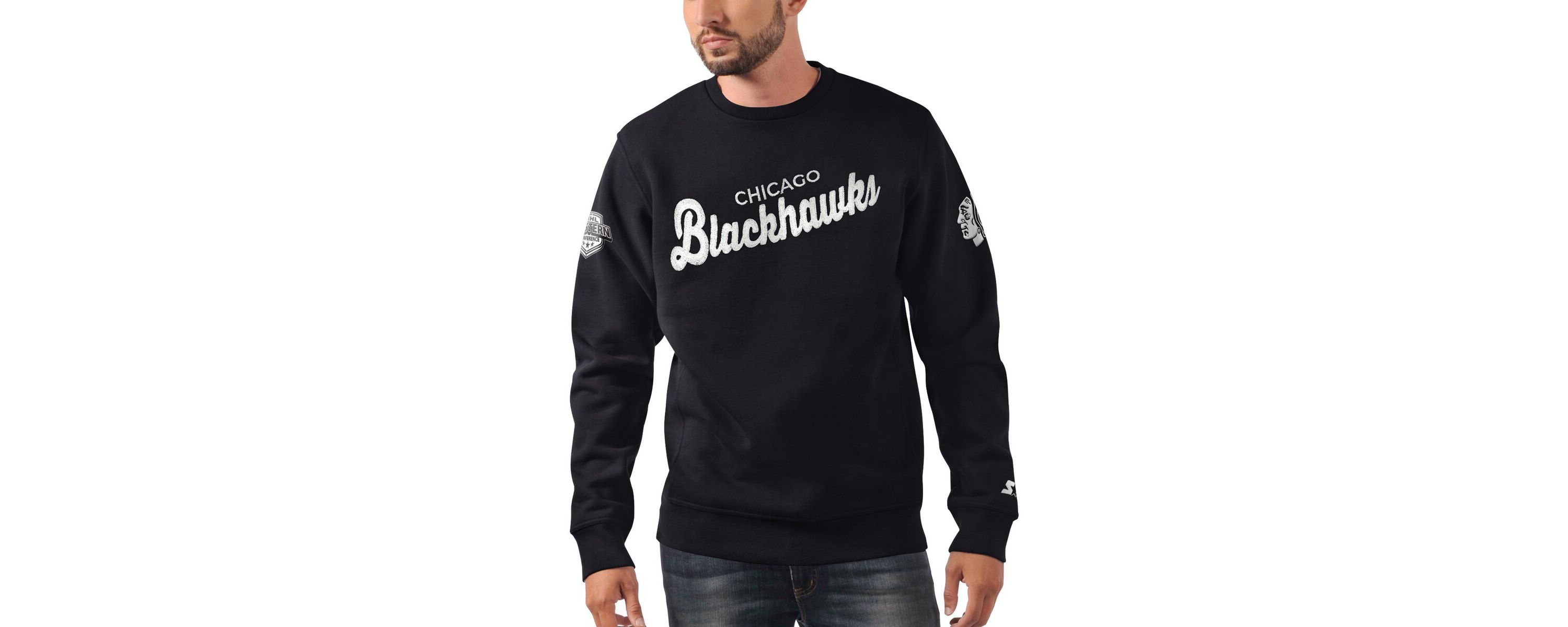 NHL x NHL Ice Chicago Blackhawks Cross Check Pullover Sweatshirt