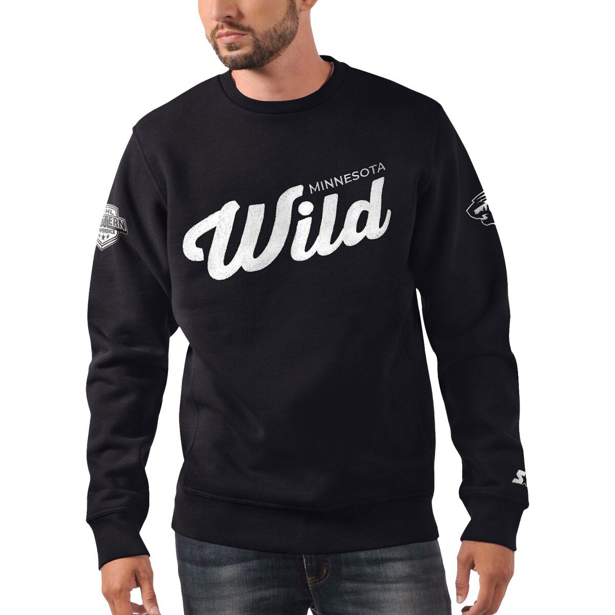 NHL x NHL Ice Minnesota Wild Cross Check Pullover Sweatshirt