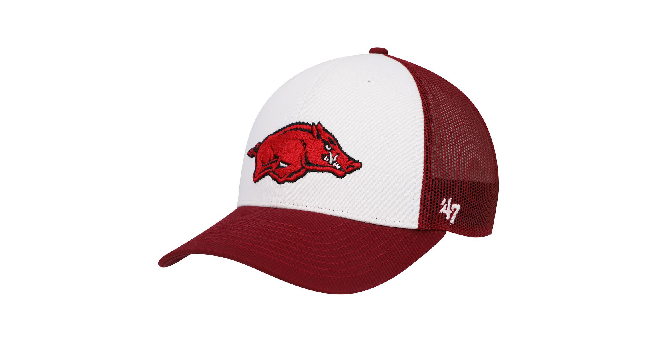 NCAA White/Cardinal Arkansas Razorbacks Freshman Trucker Adjustable Hat