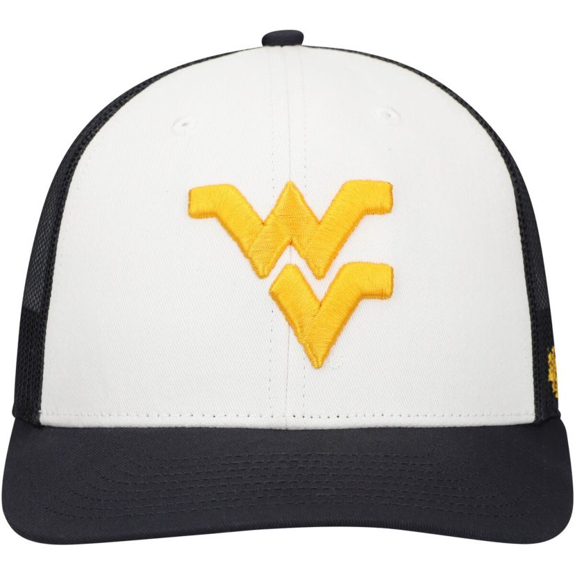 NCAA White/Navy West Virginia Mountaineers Freshman Trucker Adjustable Hat