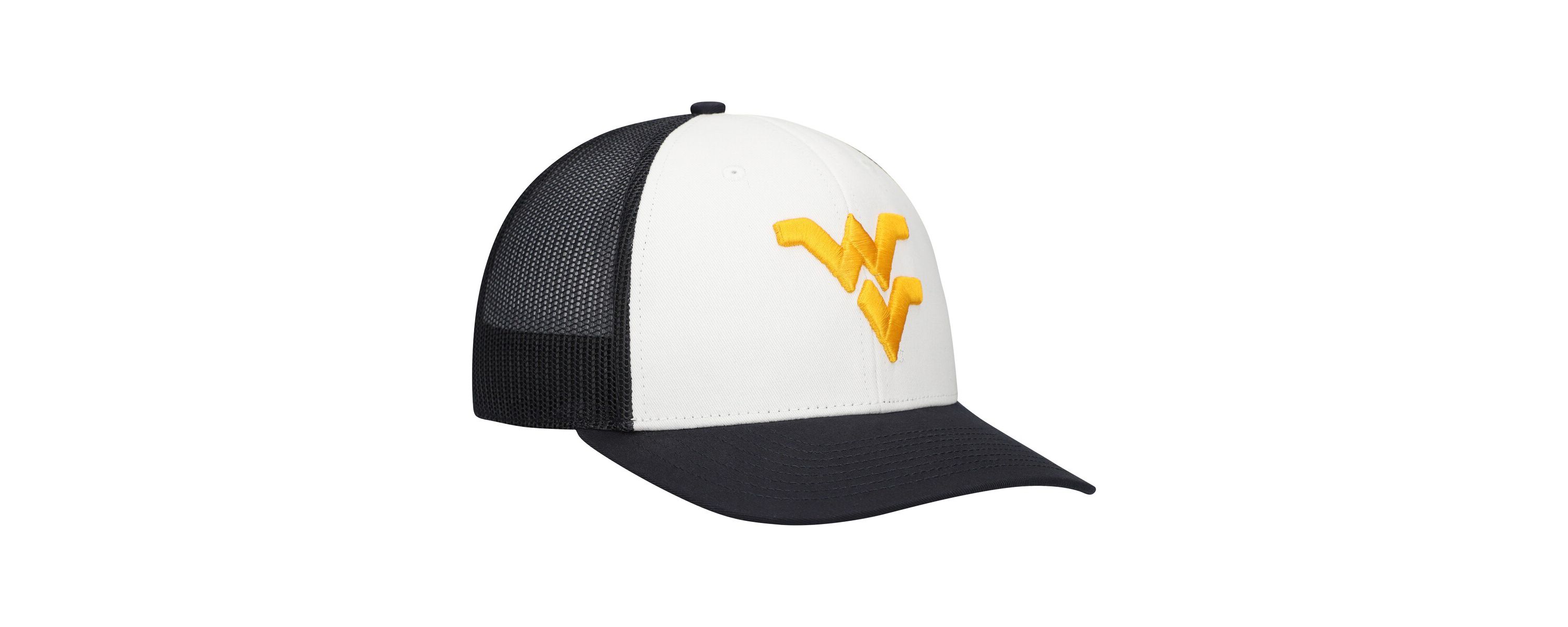 NCAA White/Navy West Virginia Mountaineers Freshman Trucker Adjustable Hat