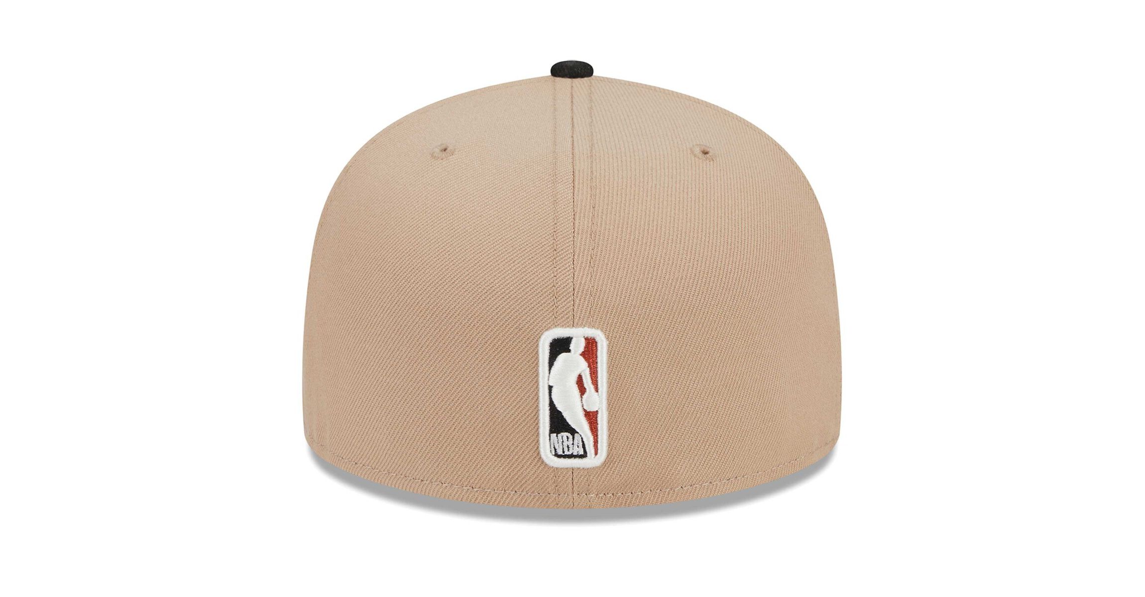 Brooklyn Nets NBA Tan/Black Burnt Logo 2-Tone 59FIFTY Fitted Hat