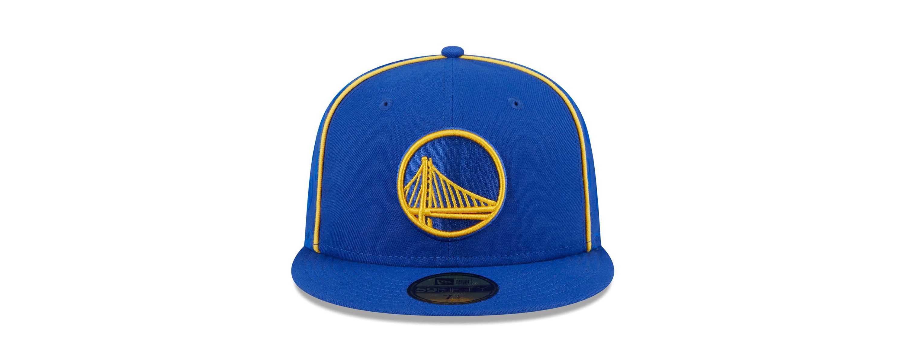 NBA Golden State Warriors Piped & Flocked 59Fifty Fitted Hat