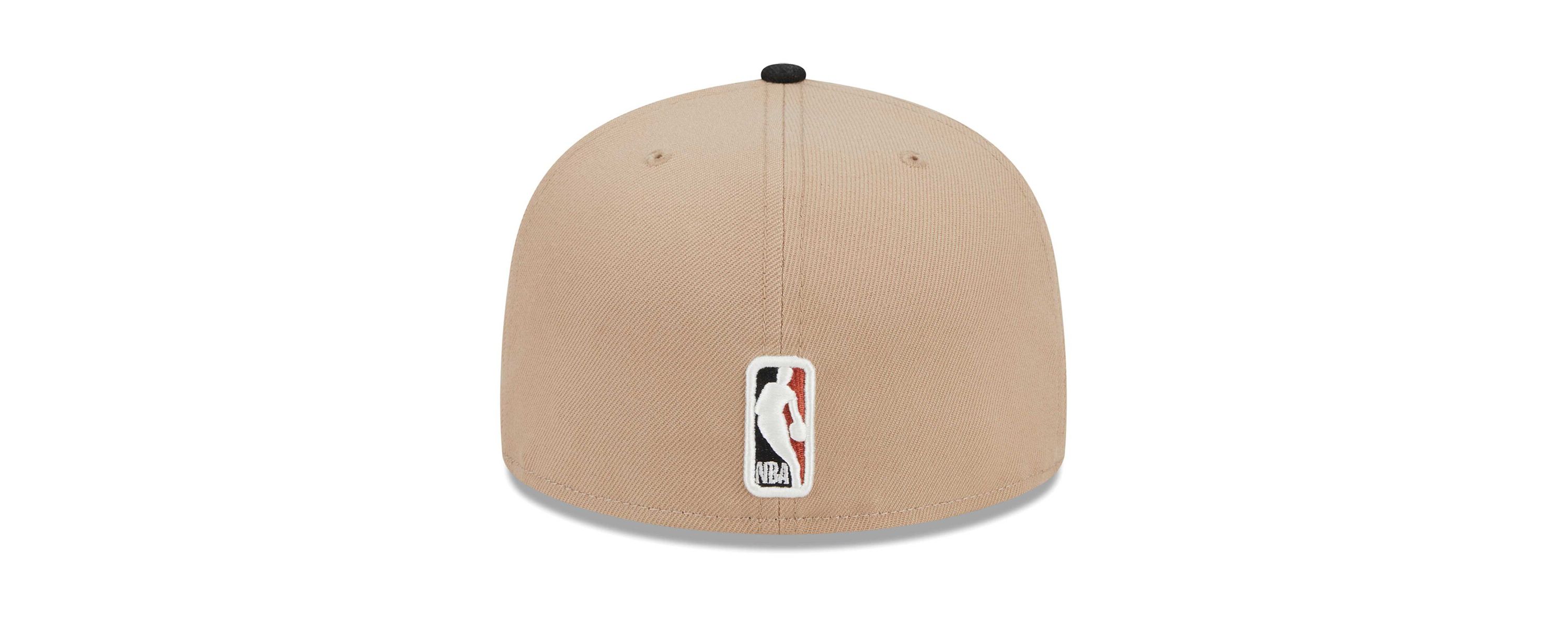 Philadelphia 76ers NBA Tan/Black Burnt Logo 2-Tone 59FIFTY Fitted Hat