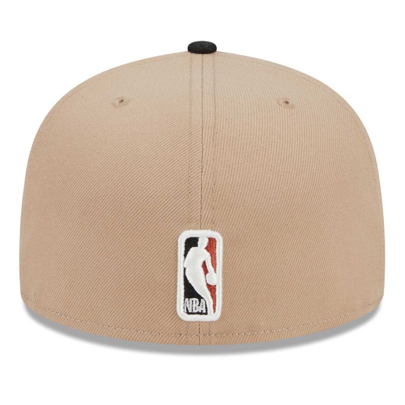 Philadelphia 76ers NBA Tan/Black Burnt Logo 2-Tone 59FIFTY Fitted Hat