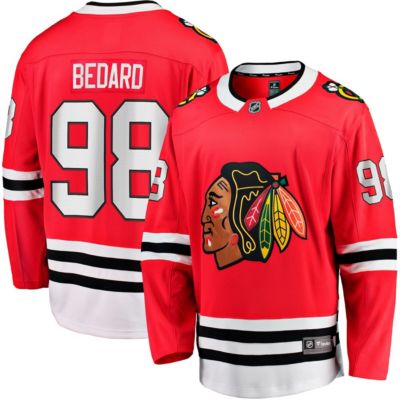 Men's NHL Fanatics Connor Bedard Chicago Blackhawks Home Breakaway Player Jersey, Red, 5XL