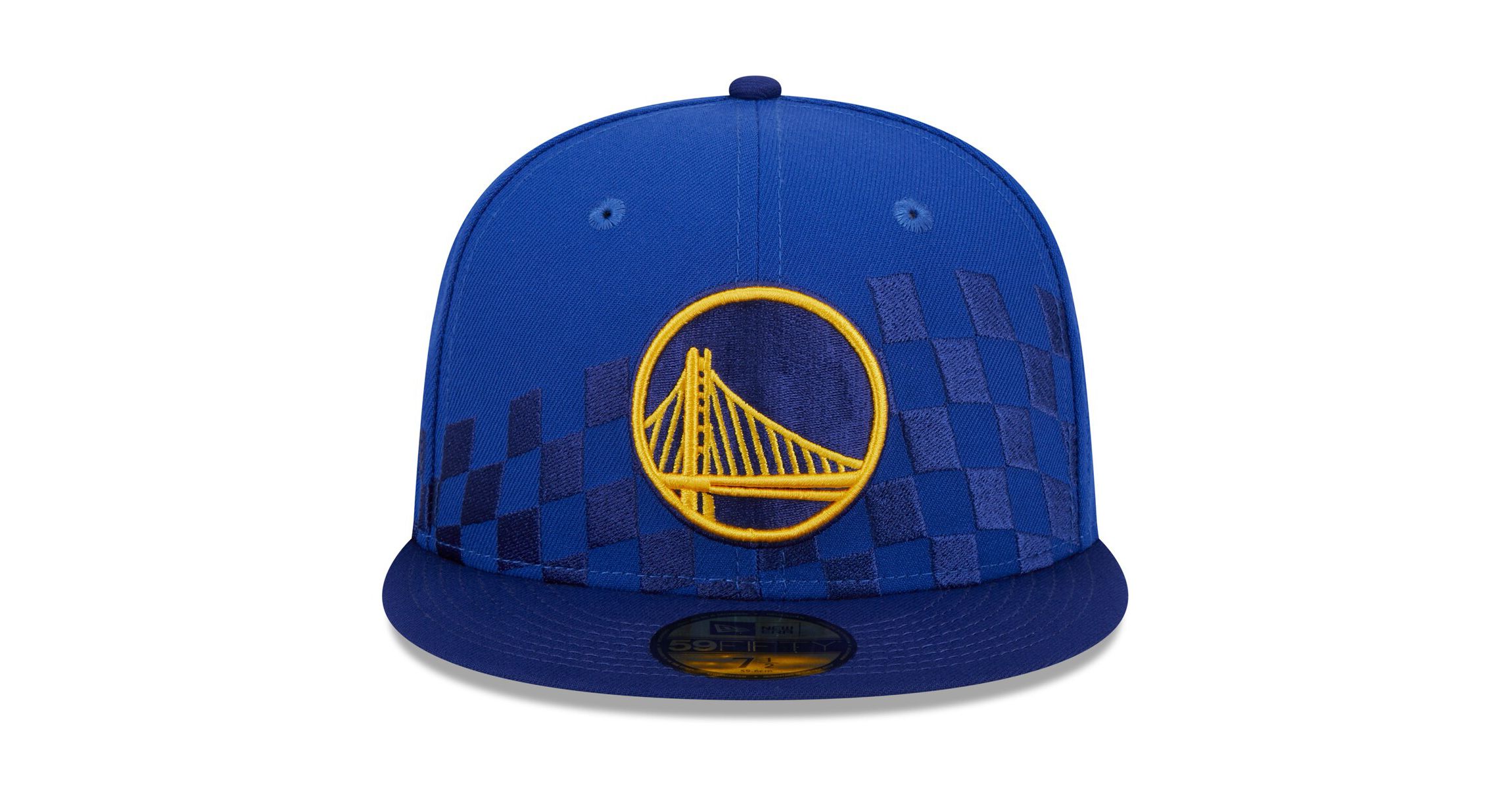 NBA Golden State Warriors Rally Drive Checkerboard 59FIFTY Crown Fitted Hat