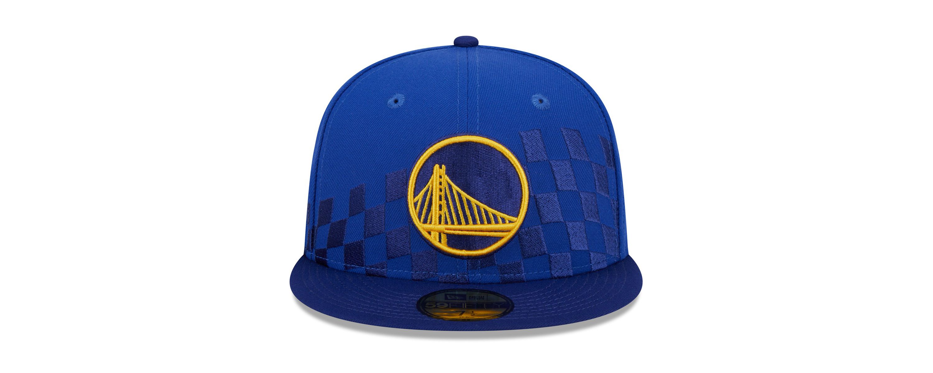 NBA Golden State Warriors Rally Drive Checkerboard 59FIFTY Crown Fitted Hat
