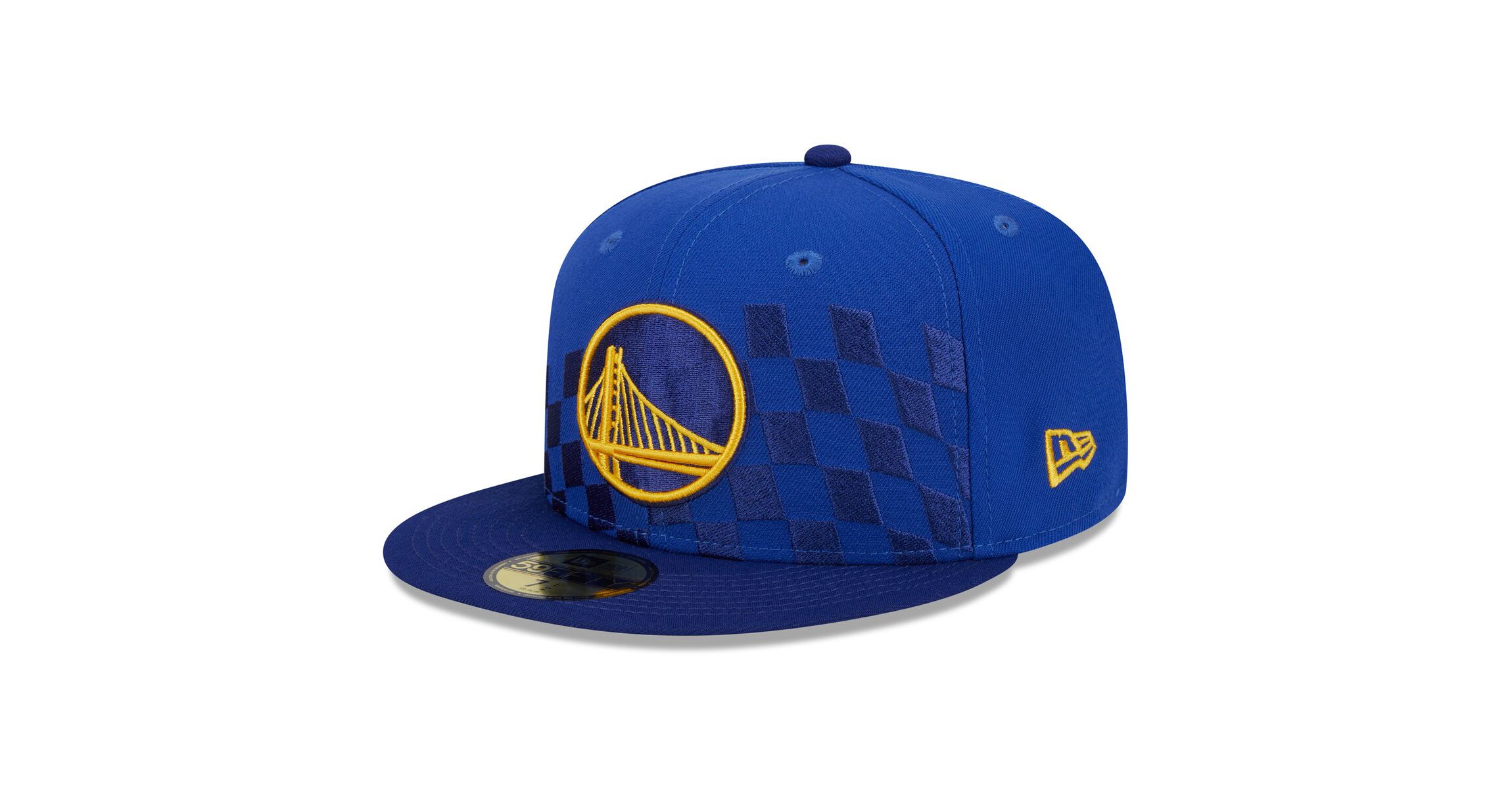NBA Golden State Warriors Rally Drive Checkerboard 59FIFTY Crown Fitted Hat