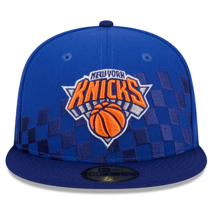NBA New York Knicks Rally Drive Checkerboard 59FIFTY Crown Fitted Hat