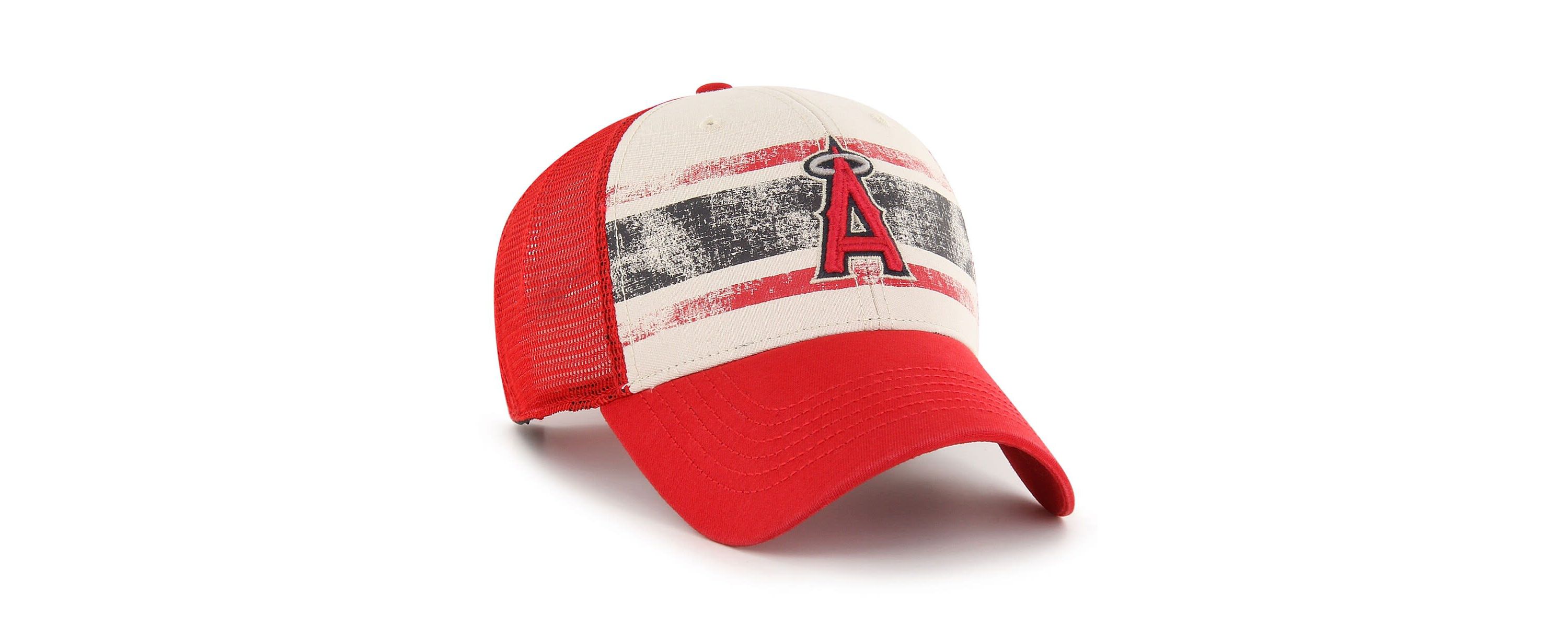 MLB Cream/Red Los Angeles Angels Breakout MVP Trucker Adjustable Hat