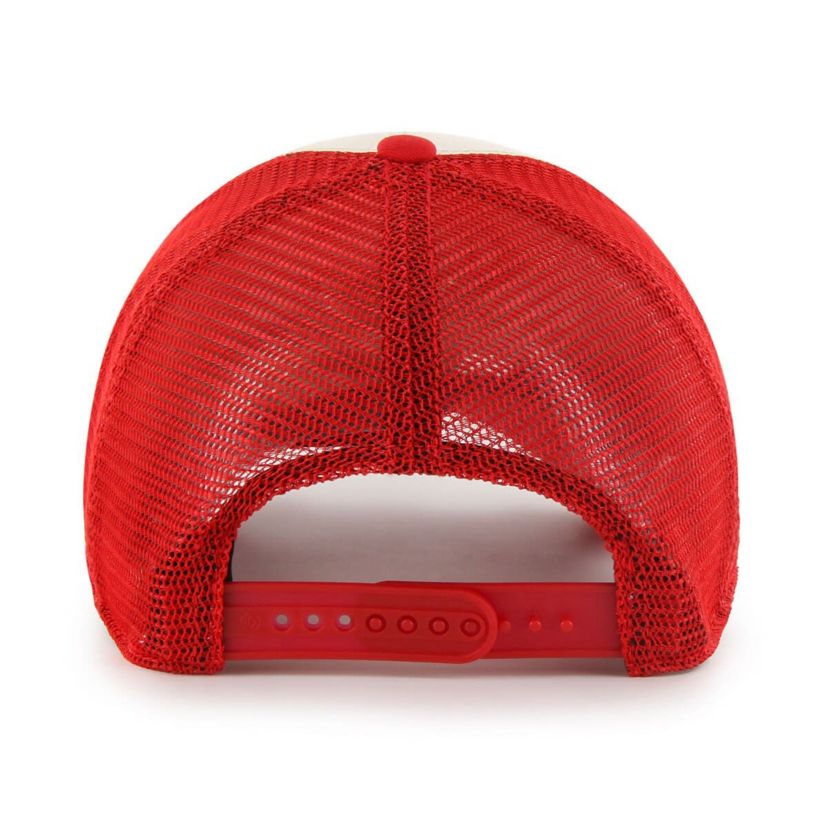 MLB Cream/Red Los Angeles Angels Breakout MVP Trucker Adjustable Hat