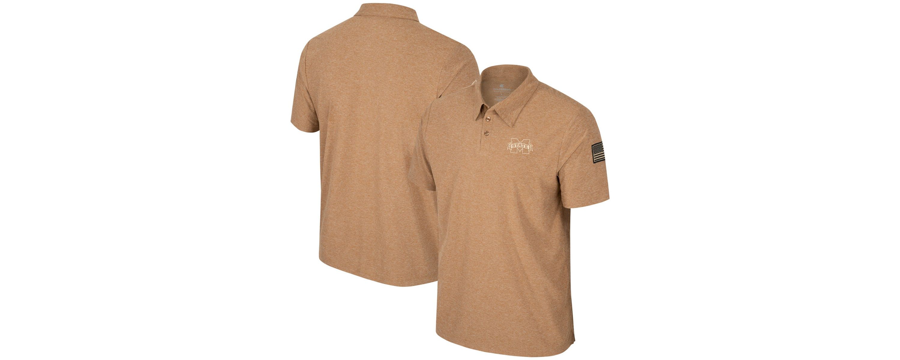 NCAA Mississippi State Bulldogs OHT Military Appreciation Cloud Jersey Desert Polo