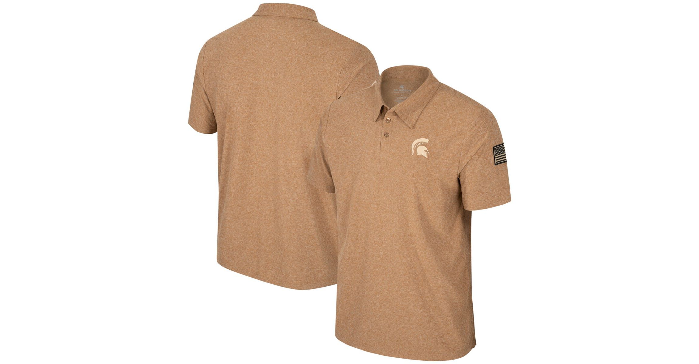 NCAA Michigan State Spartans OHT Military Appreciation Cloud Jersey Desert Polo