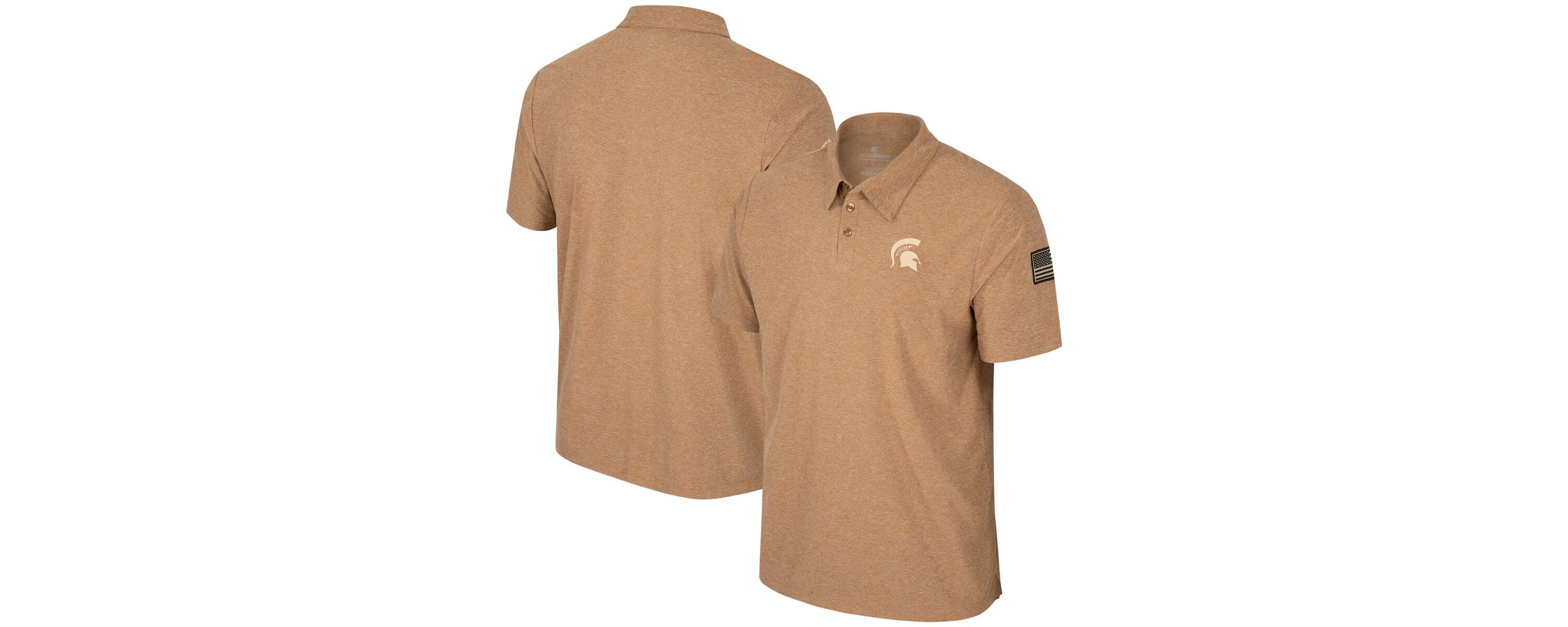 NCAA Michigan State Spartans OHT Military Appreciation Cloud Jersey Desert Polo