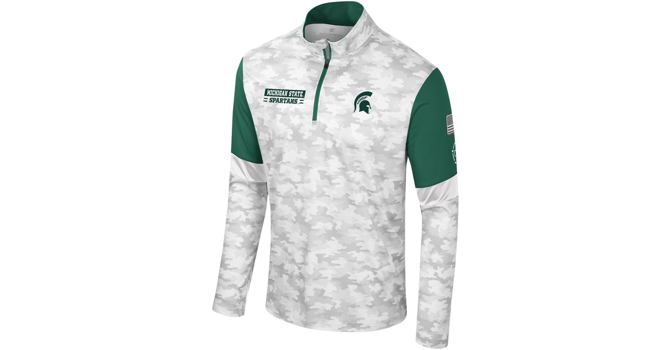 NCAA Michigan State Spartans OHT Military Appreciation Tomahawk Quarter-Zip Windshirt