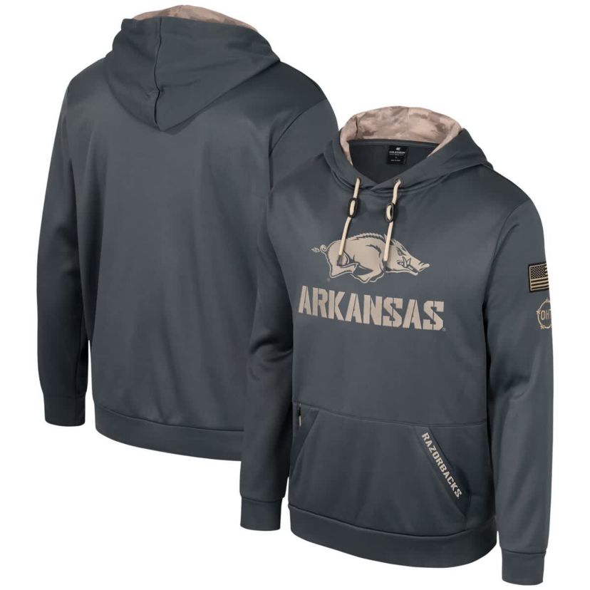 NCAA Arkansas Razorbacks OHT Military Appreciation Pullover Hoodie