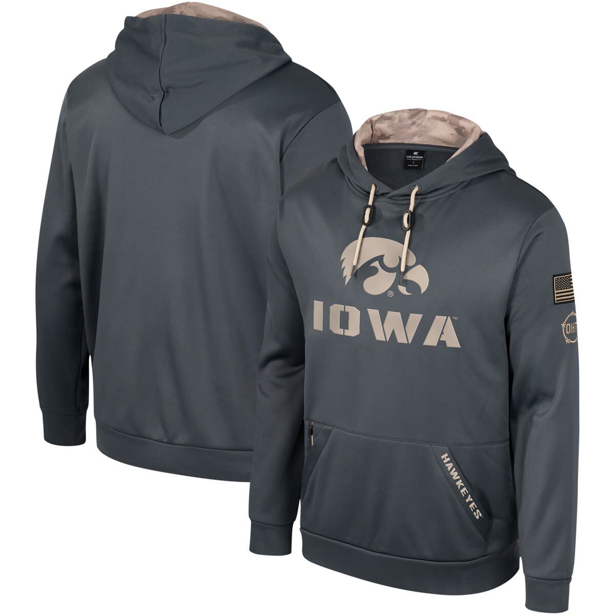 NCAA Iowa Hawkeyes OHT Military Appreciation Pullover Hoodie
