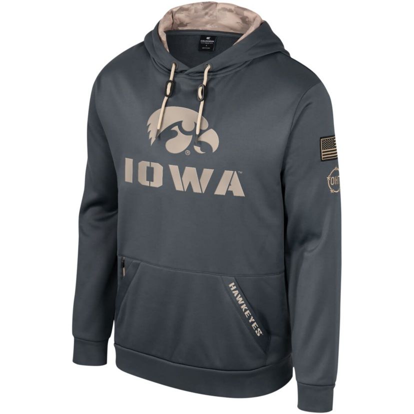 NCAA Iowa Hawkeyes OHT Military Appreciation Pullover Hoodie