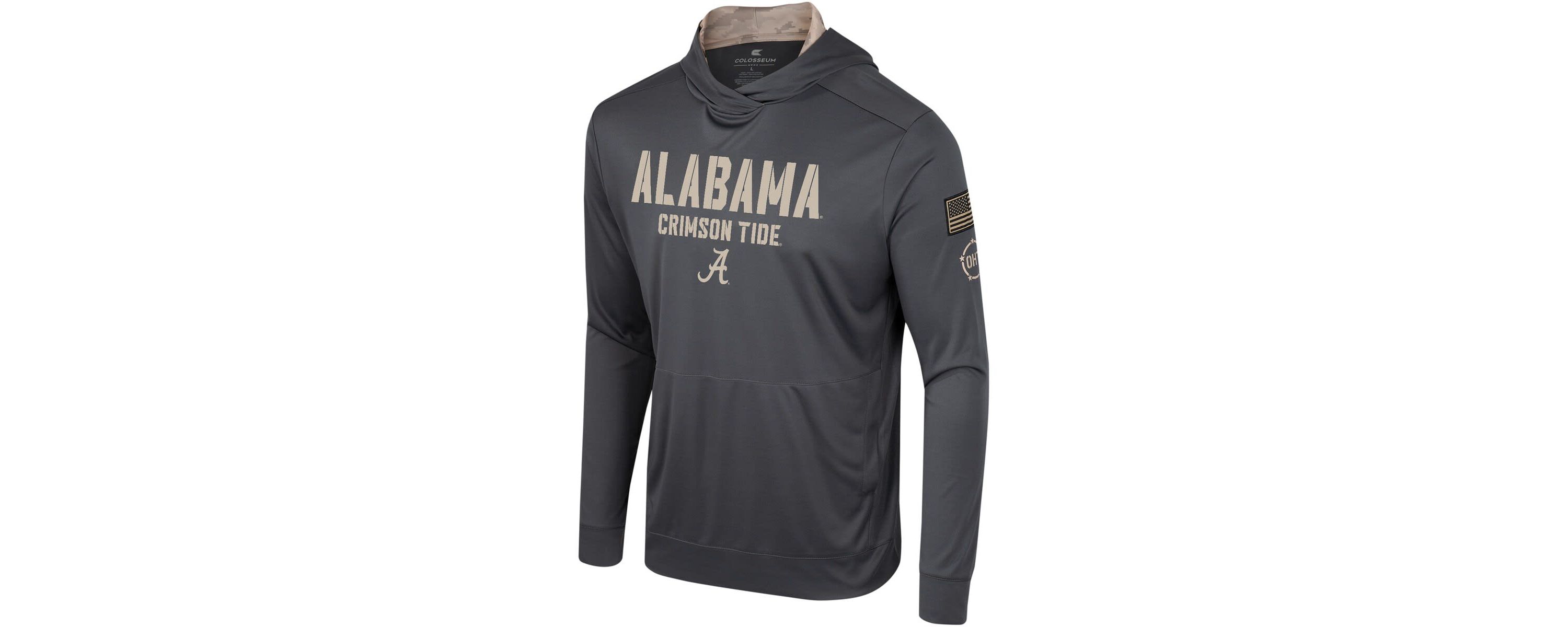 Alabama Crimson Tide NCAA Alabama Tide OHT Military Appreciation Long Sleeve Hoodie T-Shirt