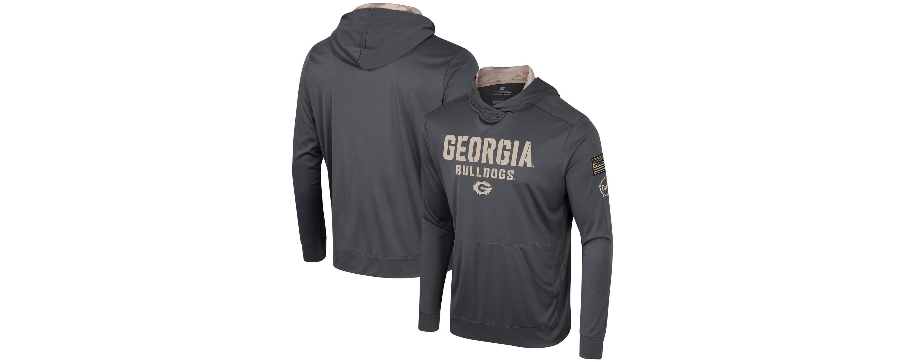 NCAA Georgia Bulldogs OHT Military Appreciation Long Sleeve Hoodie T-Shirt
