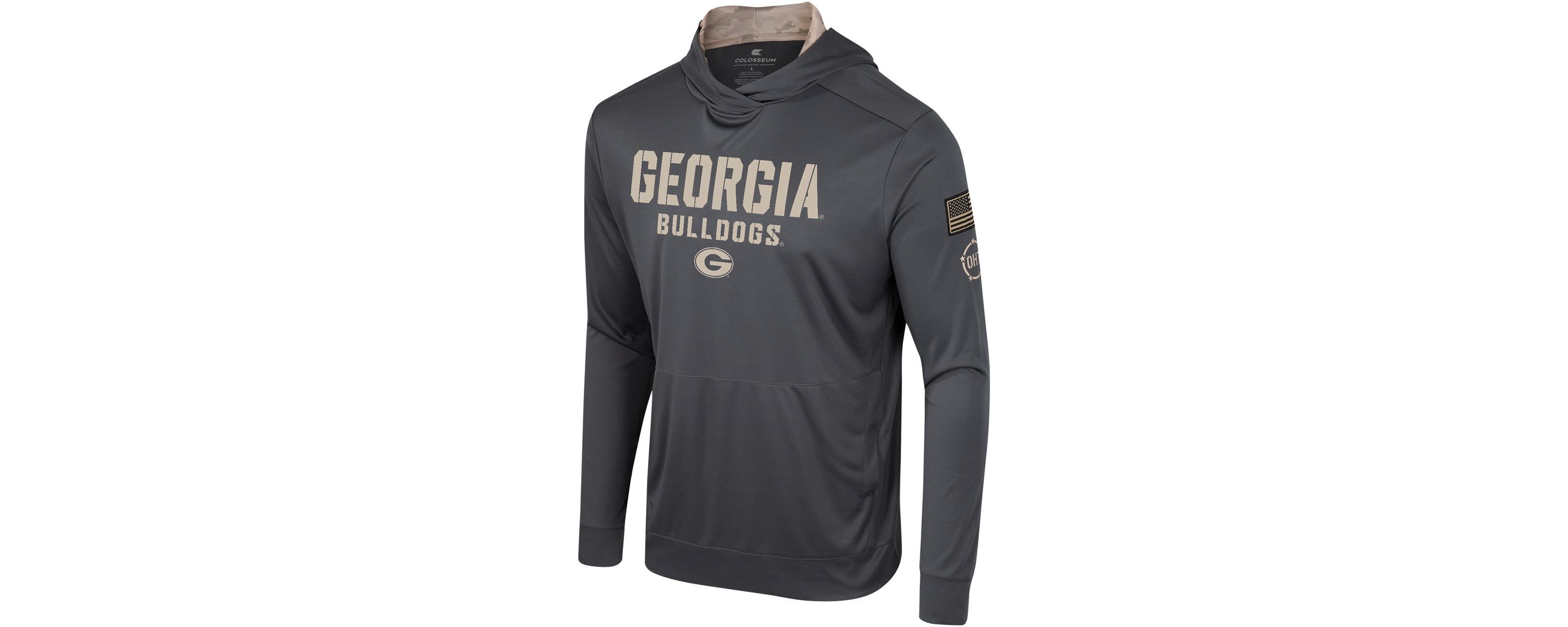 NCAA Georgia Bulldogs OHT Military Appreciation Long Sleeve Hoodie T-Shirt